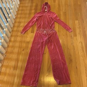 hot pink juicy couture velour track suit